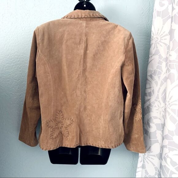 Coldwater Creek Tan Suede Jacket Size Large - Picture 11 of 15